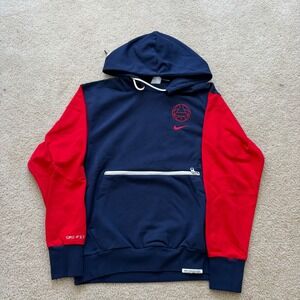 New Nike Standard Issue x PSG Paris Saint-Germain Dri-FIT Hoodie Navy Mens Small